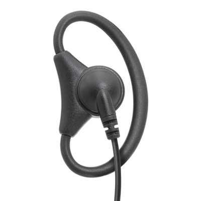 1-Wire Adjustable D-Ring Earpiece with Inline PTT and Mic