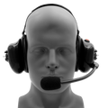 HS4-DC-3.5 Behind-the-Head Dual-Muff Headset with PTT, 3.5mm and Boom Mic, David Clark Pinout