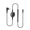 Detachable Coil Cable with Inline PTT for HS1, HS3, HS5, HS7 and HS9, David Clark Pinout