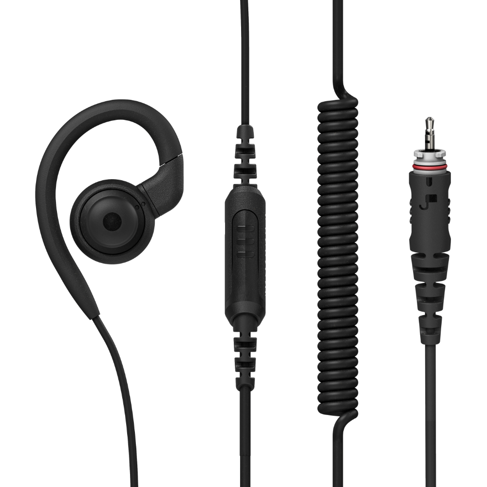 Motorola PMLN8077 CPLe Standard G-Hook Earpiece With In-Line Mic and PTT