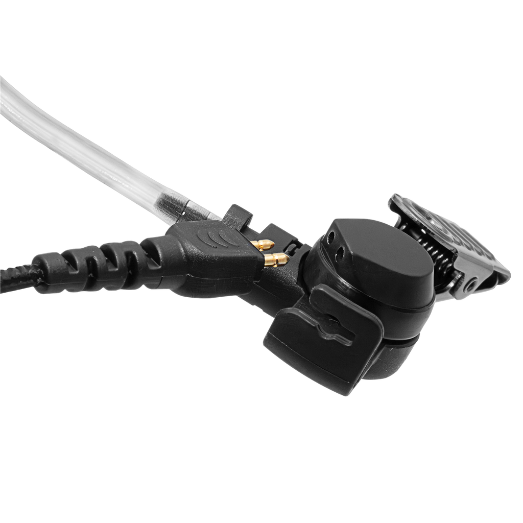 2-Wire Braided Acoustic Tube Earpiece with Noise-Canceling Mic