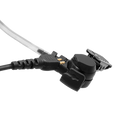 1-Wire Acoustic Tube Earpiece with Inline PTT and Mic