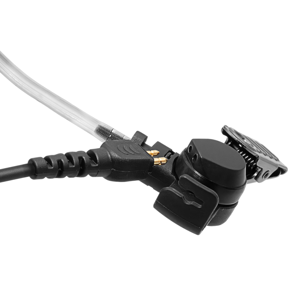 1-Wire Acoustic Tube Earpiece with Inline PTT and Mic