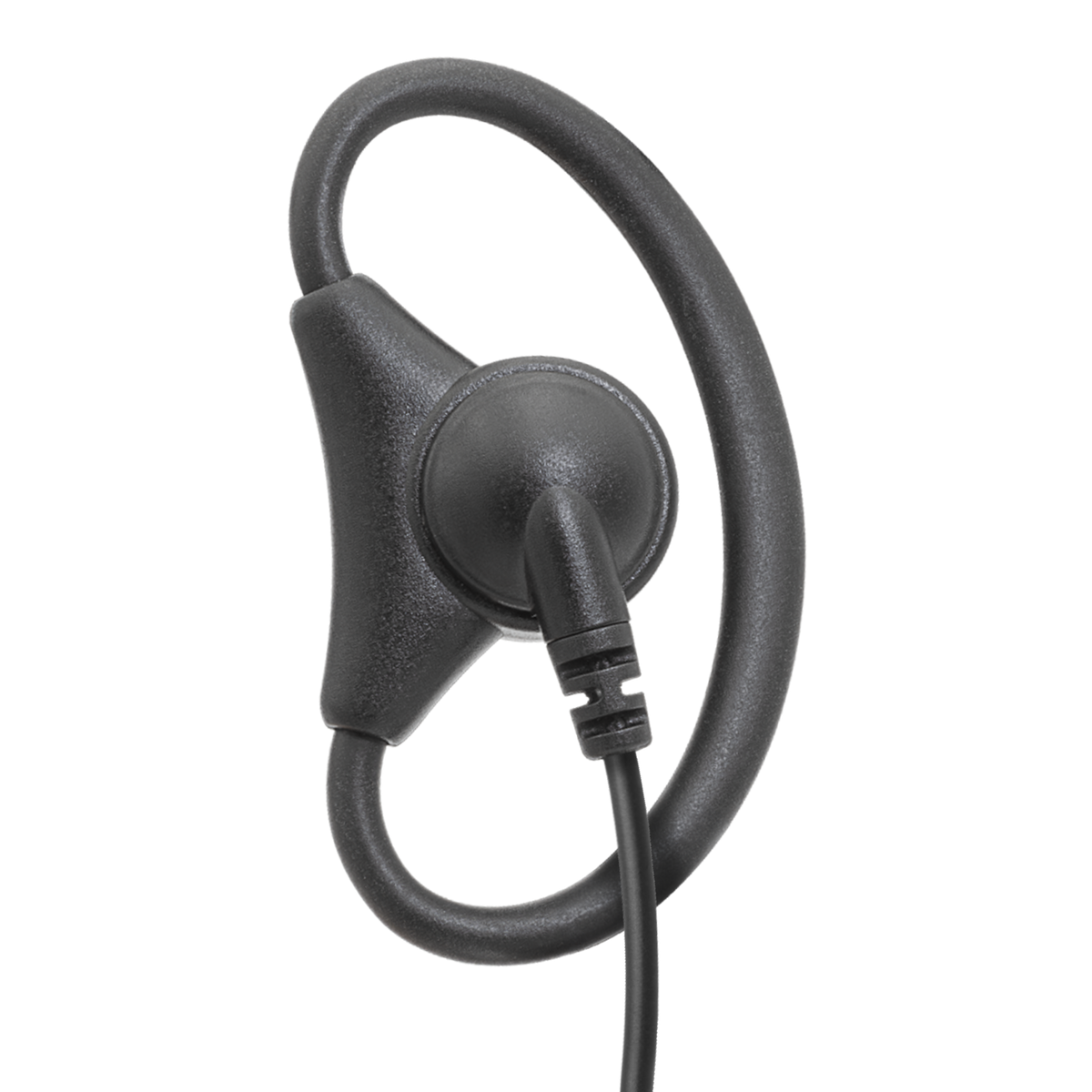 1-Wire Adjustable D-Ring Earpiece with Inline PTT and Mic