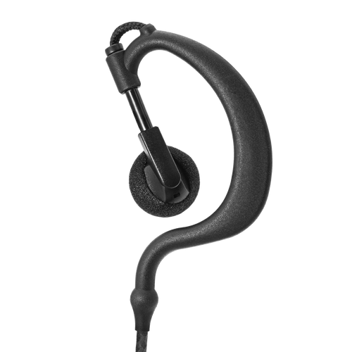 2-Wire Braided Ear Hook Earpiece with Noise-Canceling Mic
