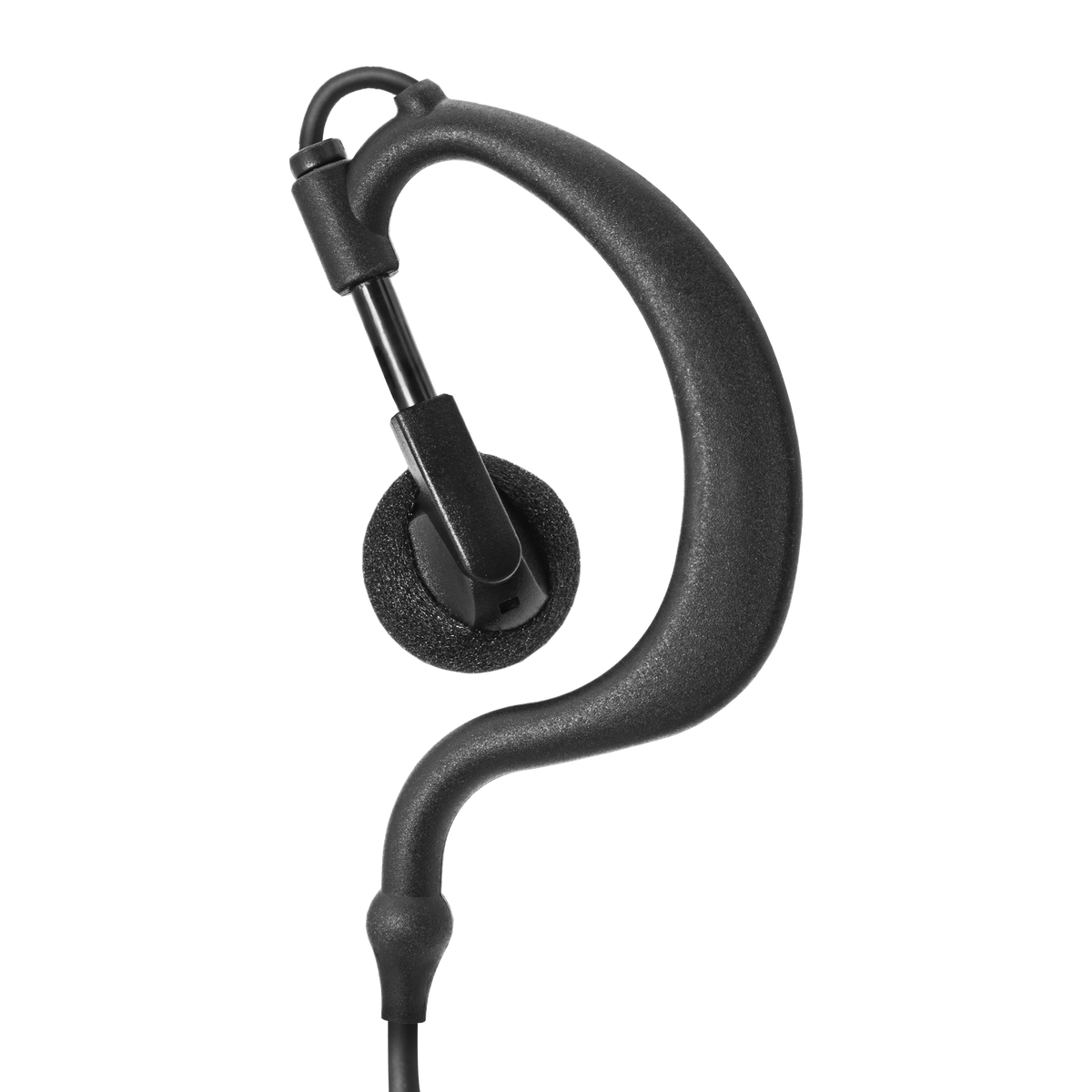 1-Wire Ear Hook Earpiece with Inline PTT and Mic