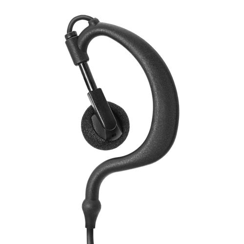 1-Wire Ear Hook Earpiece with Inline PTT and Mic