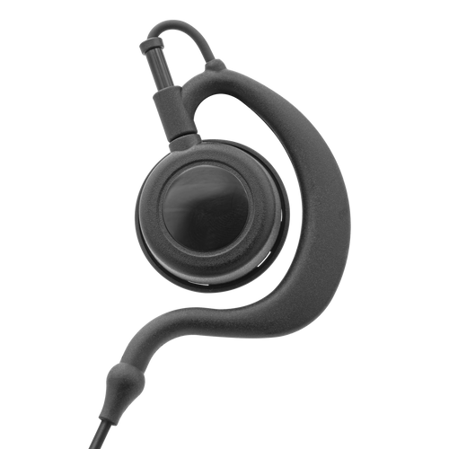 1-Wire Large-Speaker Ear Hook Earpiece with Inline PTT and Mic