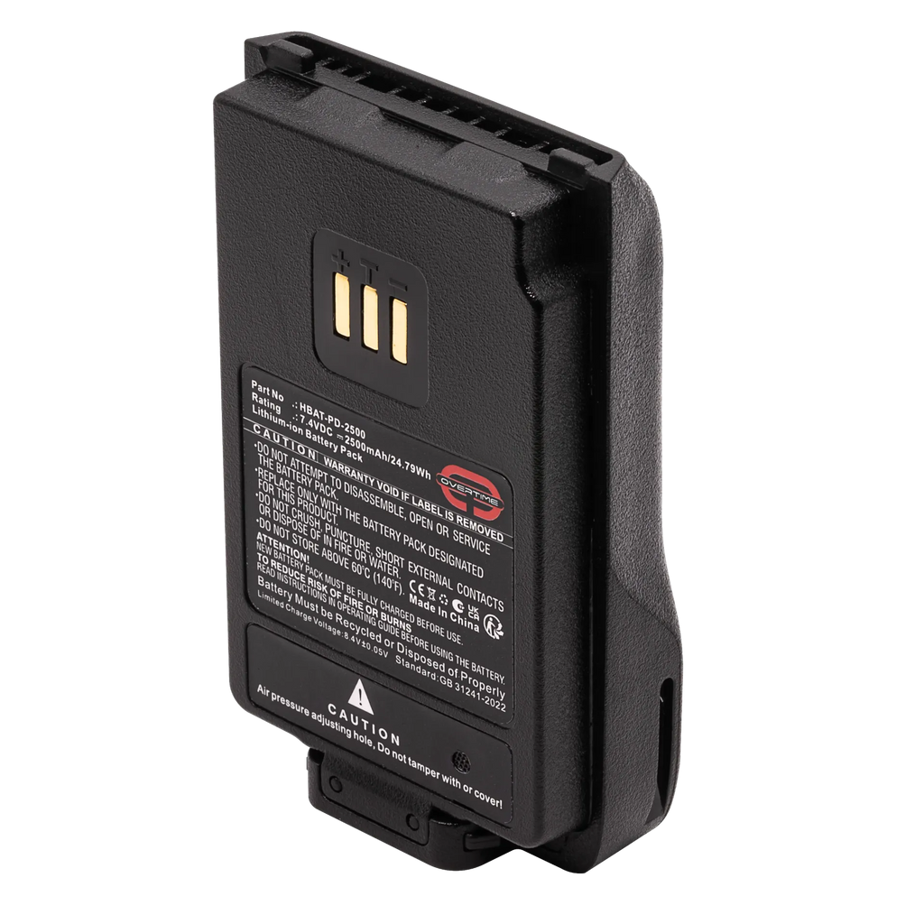 2500mAh Li-Ion Replacement Battery for Hytera PD4, PD5 and PD6 Radios