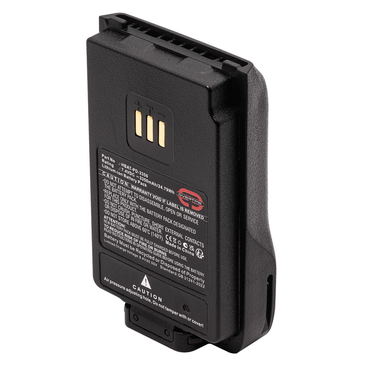 3350mAh Li-Ion Replacement Battery for Hytera PD5 and PD6 Radios