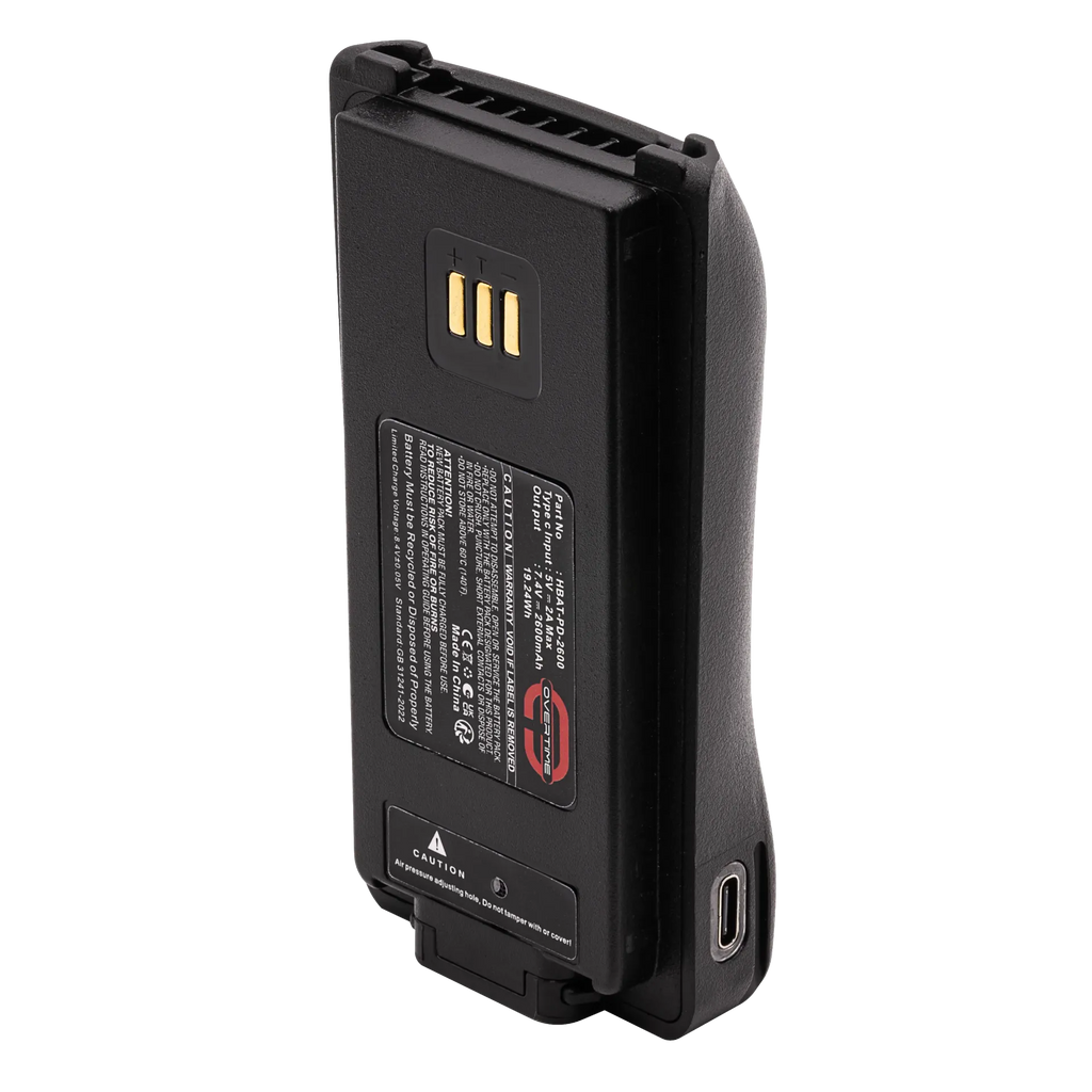 2600mAh USB-C Li-Ion Replacement Battery for Hytera PD7 Radios