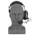 HS1 Over-the-Head Single-Muff Headset with Noise-Canceling Boom Mic
