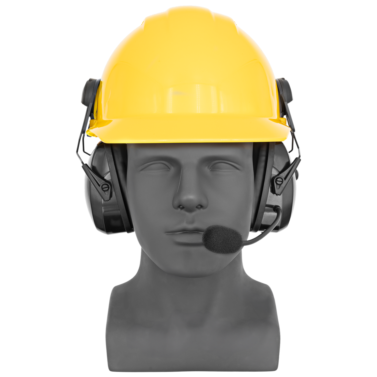 HS2 Hard-Hat Dual-Muff Headset with PTT and Noise-Canceling Boom Mic