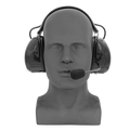 HS3 Lightweight Over-the-Head Dual-Muff Headset in Black