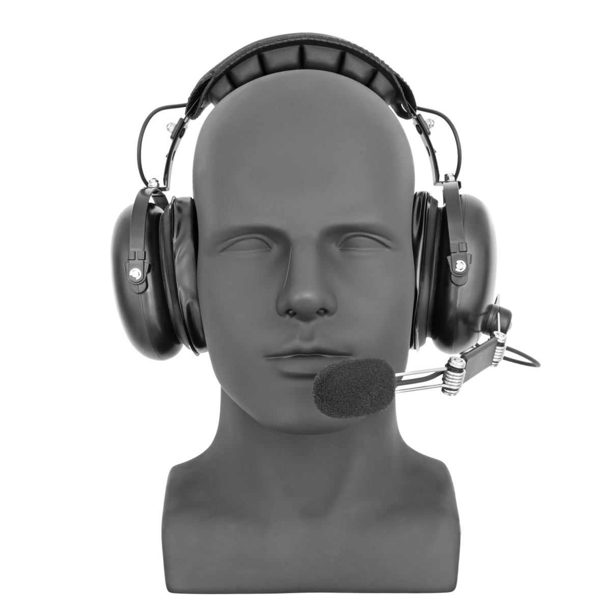 HS7 Over-the-Head Dual-Muff Headset with Noise-Canceling Boom Mic