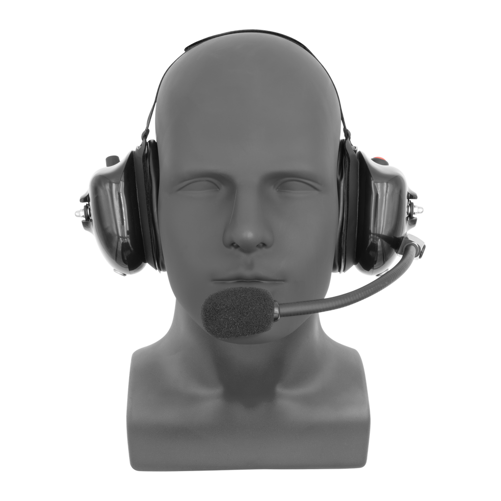 HS8 Behind-the-Head Dual-Muff Headset with PTT and Volume Control