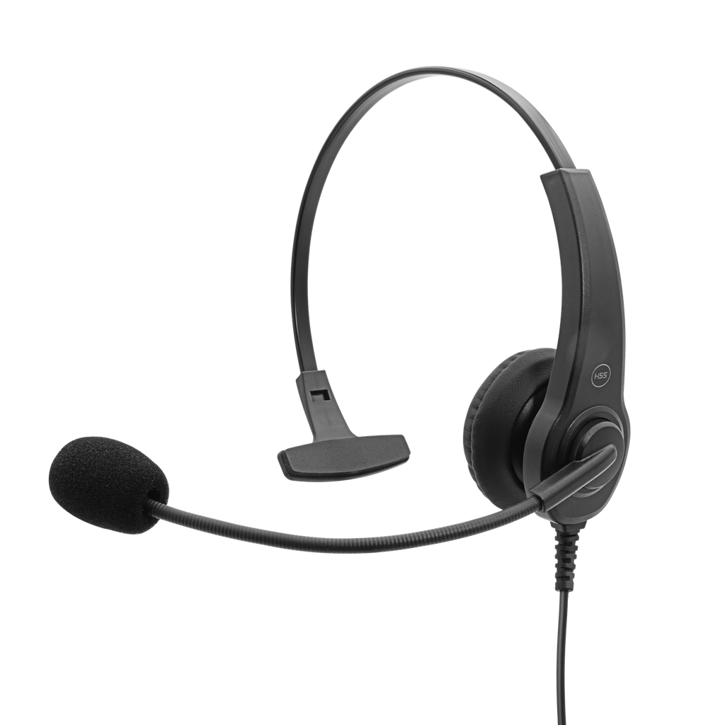 HSS Lightweight Single-Muff Headset with Boom Mic and Inline PTT