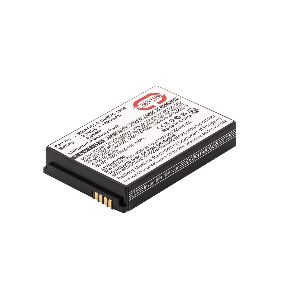 1800mAh Li-Ion Replacement Battery for Motorola CLS and Curve Radios