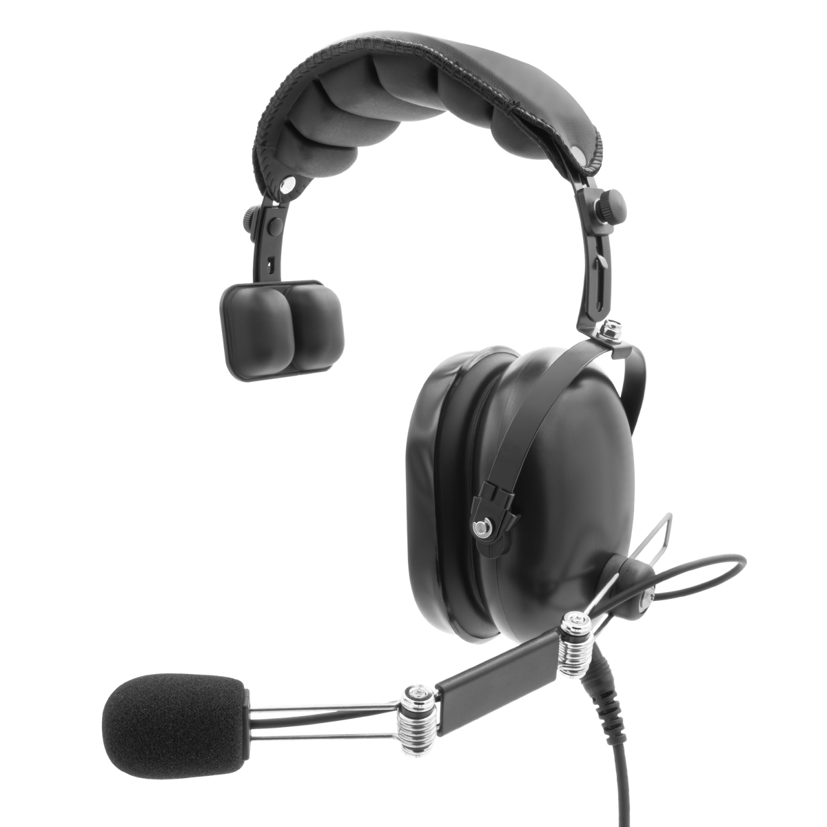 HS1 Over-the-Head Single-Muff Headset with Noise-Canceling Boom Mic