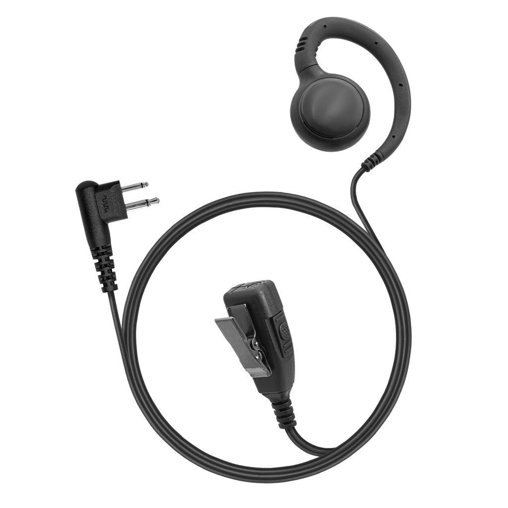 ECO 1-Wire Swivel Earpiece with Bottom-Exit PTT Cable
