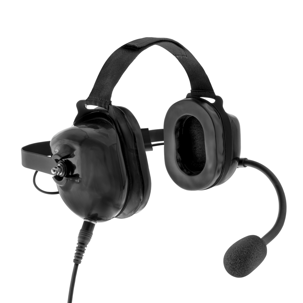 HS5 Behind-the-Head Dual-Muff Headset with Noise-Canceling Boom Mic