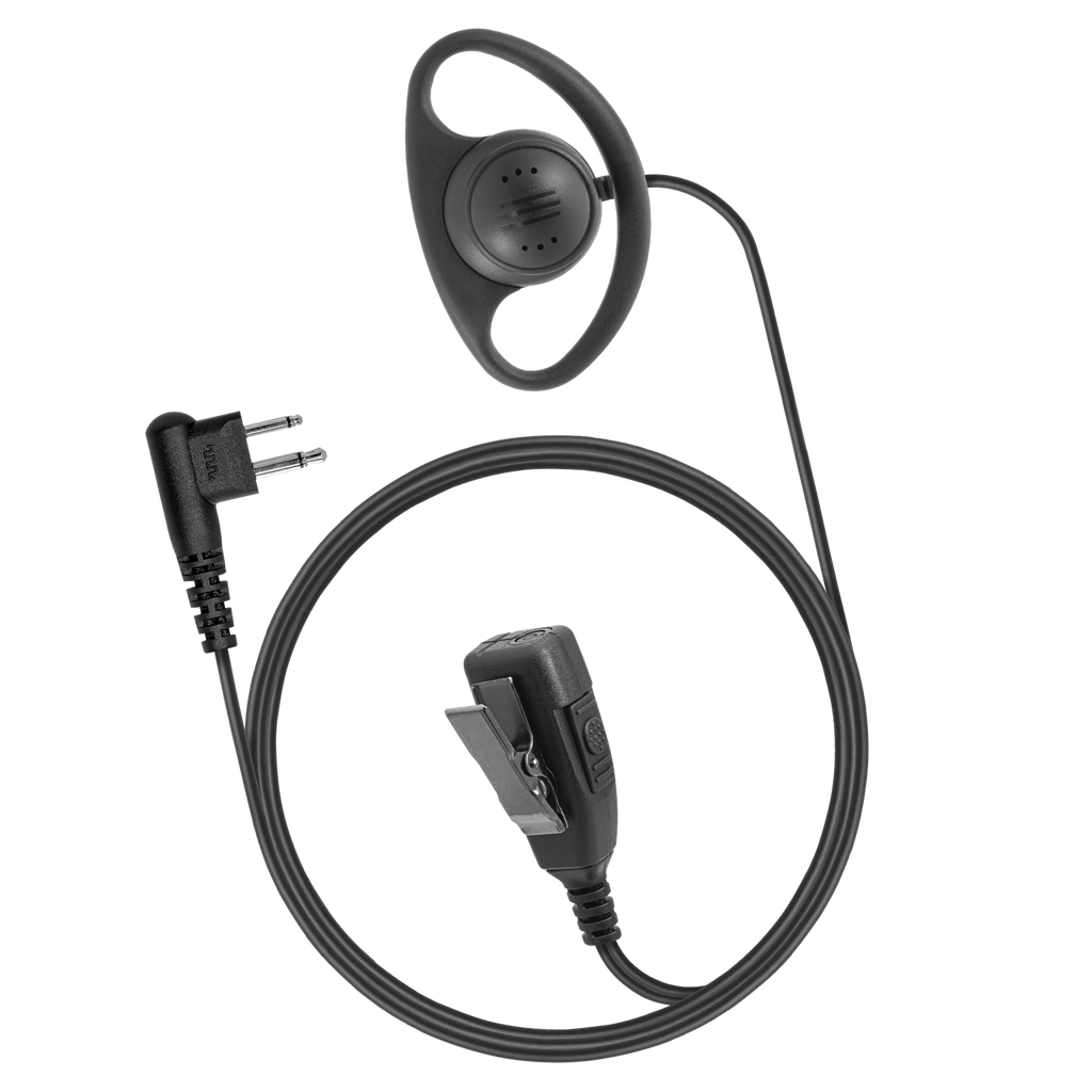 ECO 1-Wire D-Ring Earpiece with Bottom-Exit PTT Cable