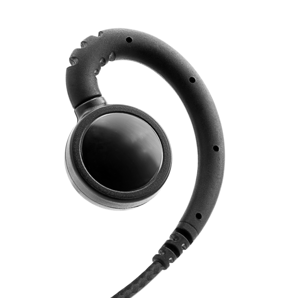 1-Wire Braided Swivel Earpiece with Inline PTT and Mic