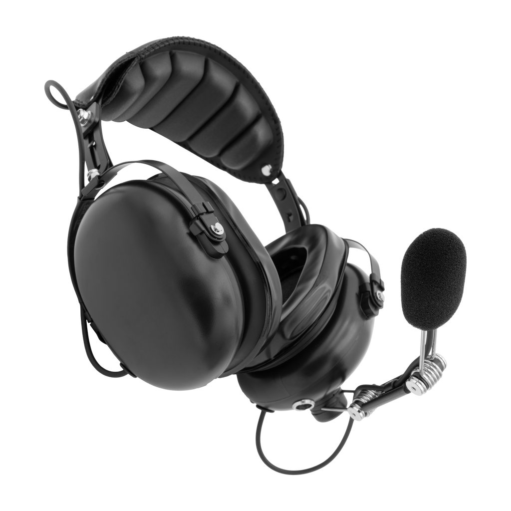 HS7 Over-the-Head Dual-Muff Headset with Noise-Canceling Boom Mic