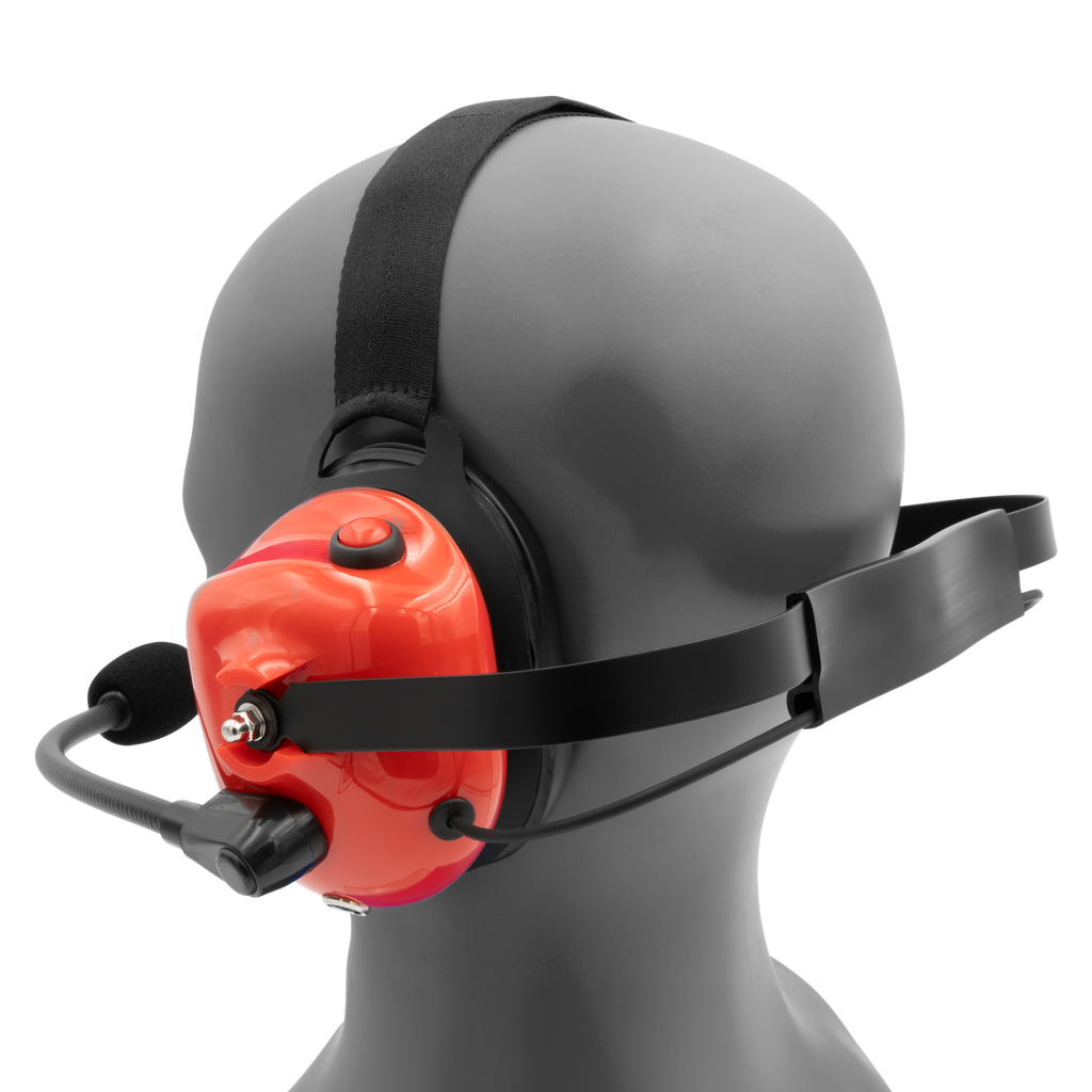 HS4 Behind-the-Head Dual-Muff Headset with PTT and Boom Mic