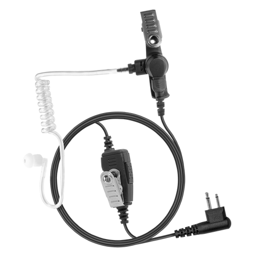 1-Wire Acoustic Tube Earpiece with Inline PTT and Mic