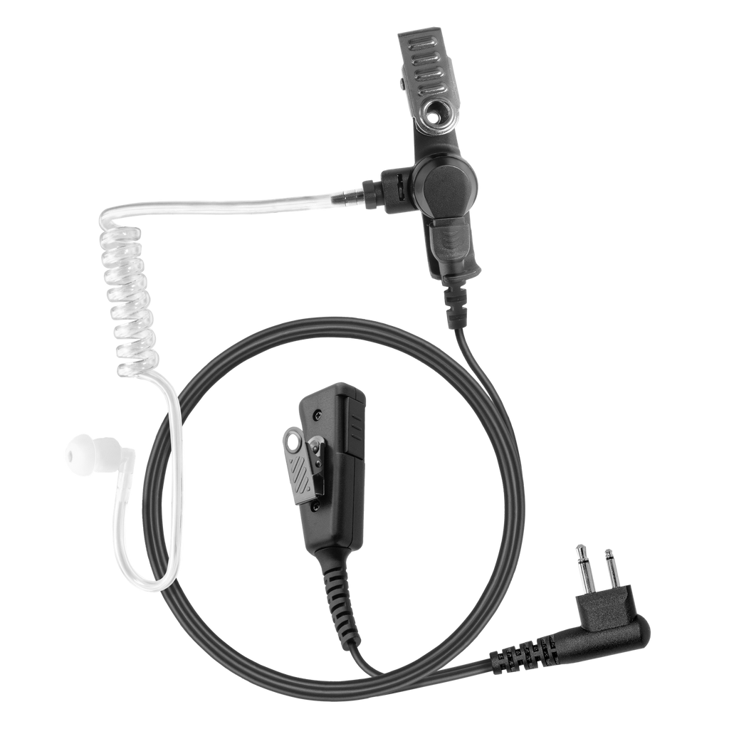 ECO 2-Wire Acoustic Tube Earpiece with PTT and Mic