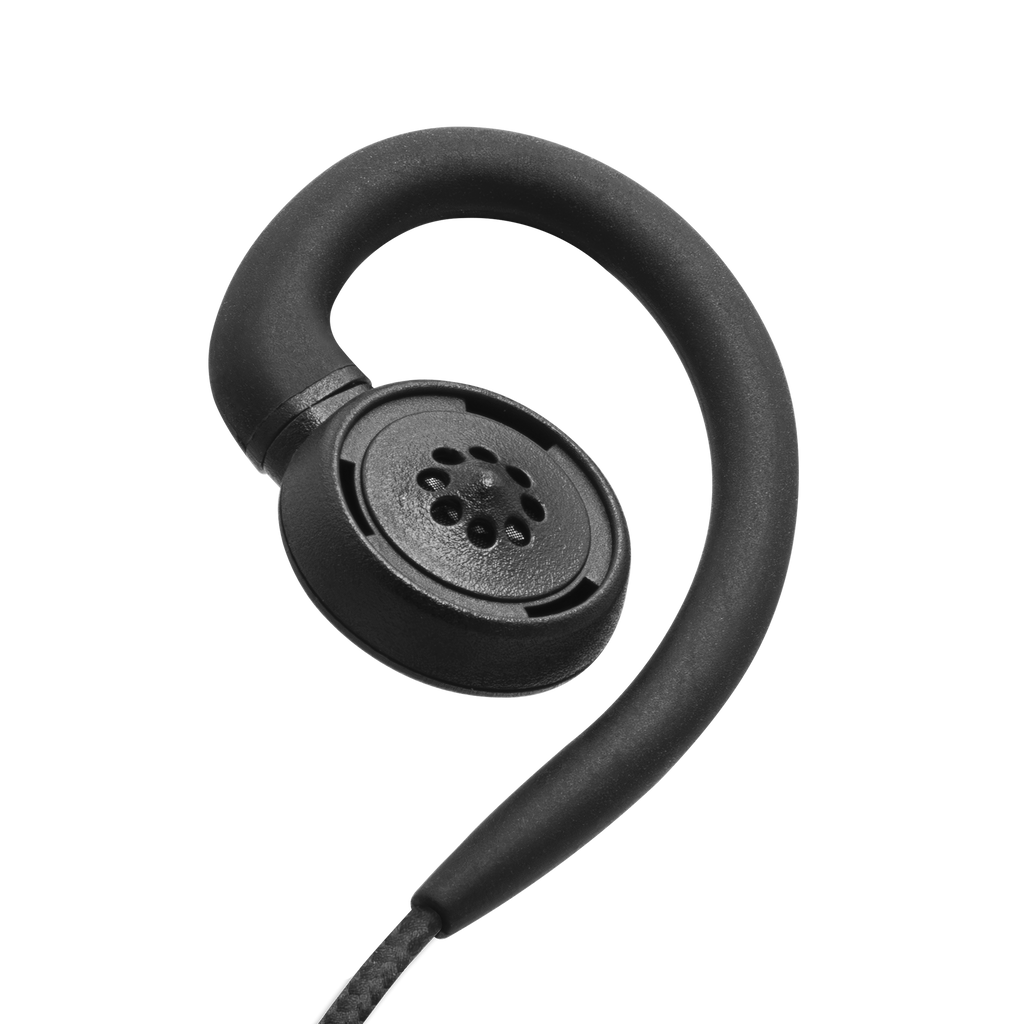 1-Wire Braided Swivel Slim Earpiece with Inline PTT and Mic