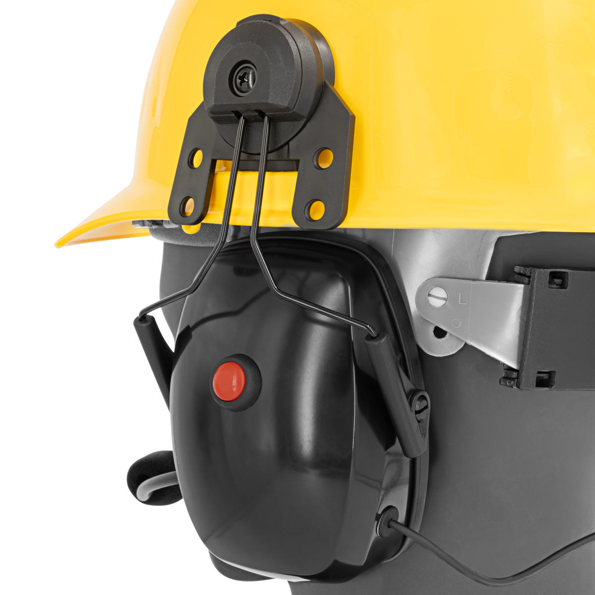 HS2 Hard-Hat Dual-Muff Headset with PTT and Noise-Canceling Boom Mic