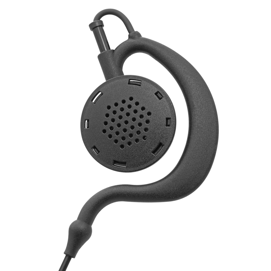 1-Wire Large-Speaker Ear Hook Earpiece with Inline PTT and Mic