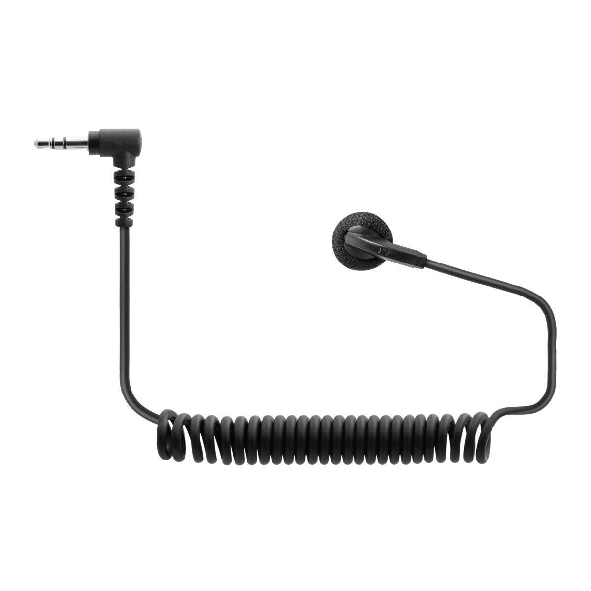 EBROC Listen-Only Earbud with 6-Inch Coiled Cable