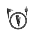2-Wire Braided SnapLock PTT Base with Noise-Canceling Mic