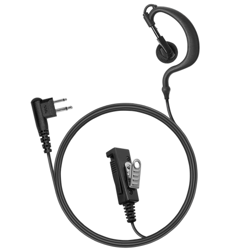 2-Wire Ear Hook Earpiece with PTT and Mic