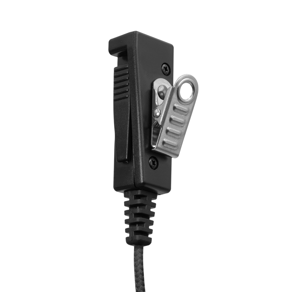 2-Wire Braided Acoustic Tube Earpiece with Noise-Canceling Mic