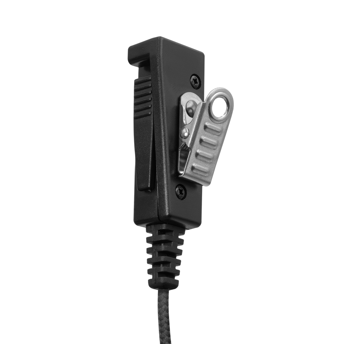 2-Wire Braided Acoustic Tube Earpiece with Noise-Canceling Mic