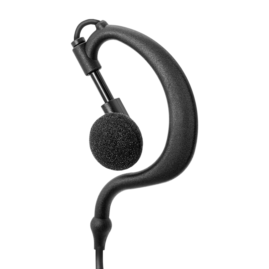 1-Wire Ear Hook Earpiece with Inline PTT and Mic
