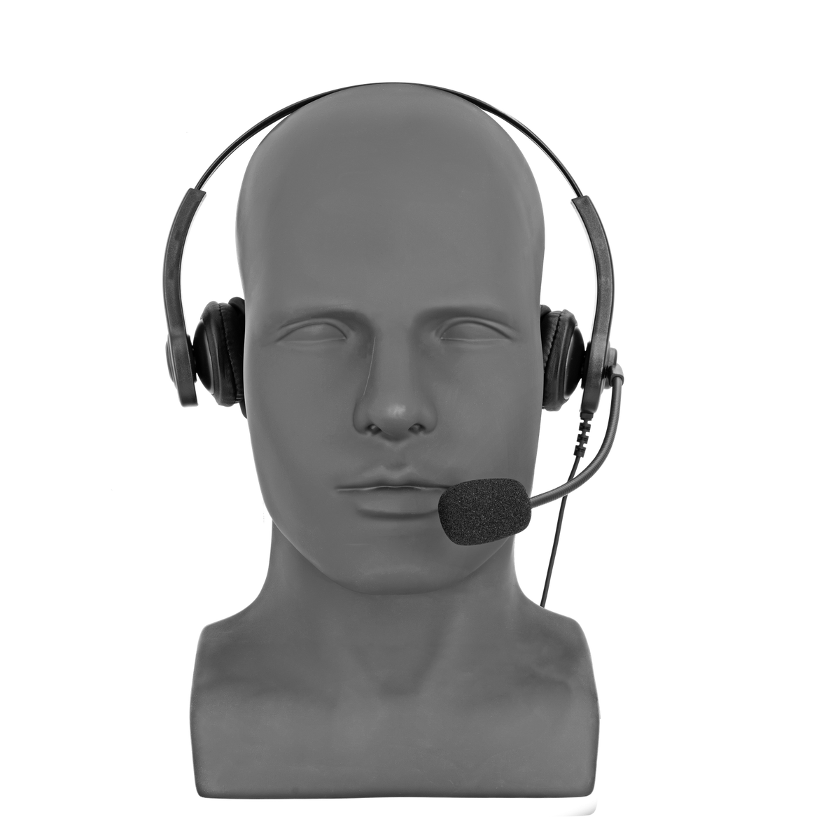 HSD Lightweight Dual-Muff Headset with Boom Mic and Inline PTT