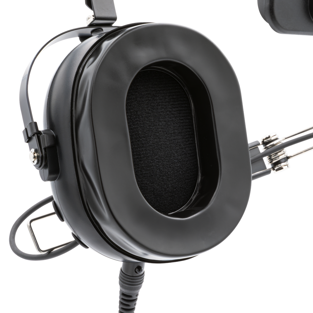 HS1 Over-the-Head Single-Muff Headset with Noise-Canceling Boom Mic