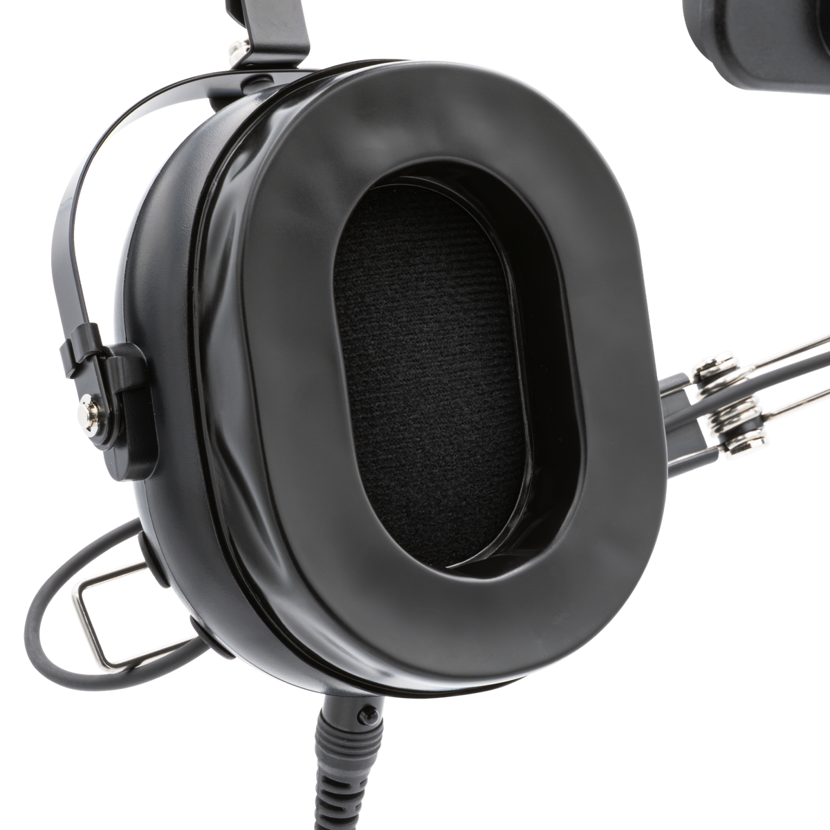HS1 Over-the-Head Single-Muff Headset with Noise-Canceling Boom Mic