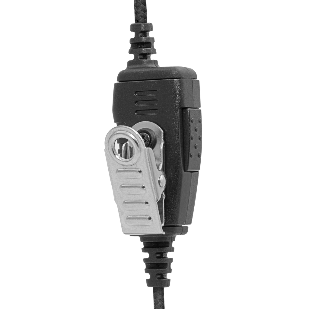 CR+1W Braided C-Ring Earpiece with Inline PTT and Mic
