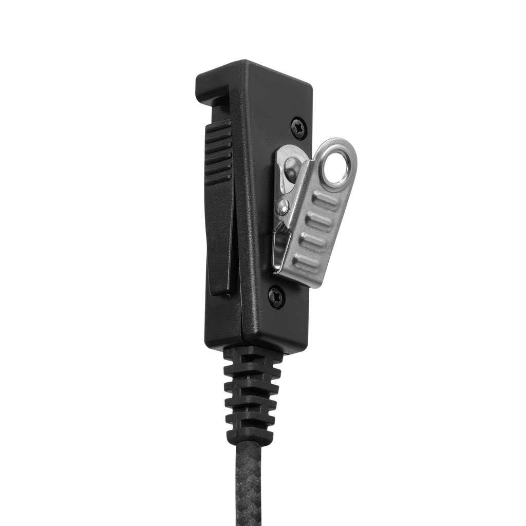 2-Wire Braided Ear Hook Earpiece with Noise-Canceling Mic