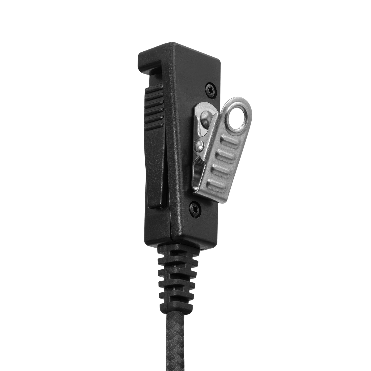 2-Wire Braided Ear Hook Earpiece with Noise-Canceling Mic