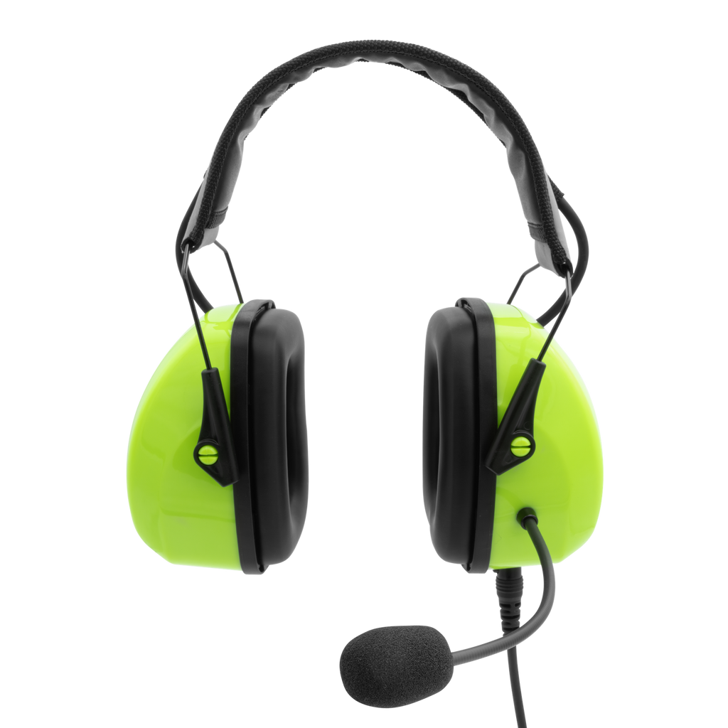 HS3G Lightweight Over-the-Head Dual-Muff Headset in Green