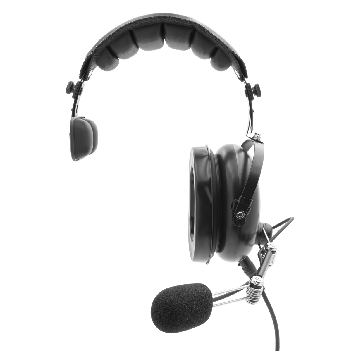 HS1 Over-the-Head Single-Muff Headset with Noise-Canceling Boom Mic