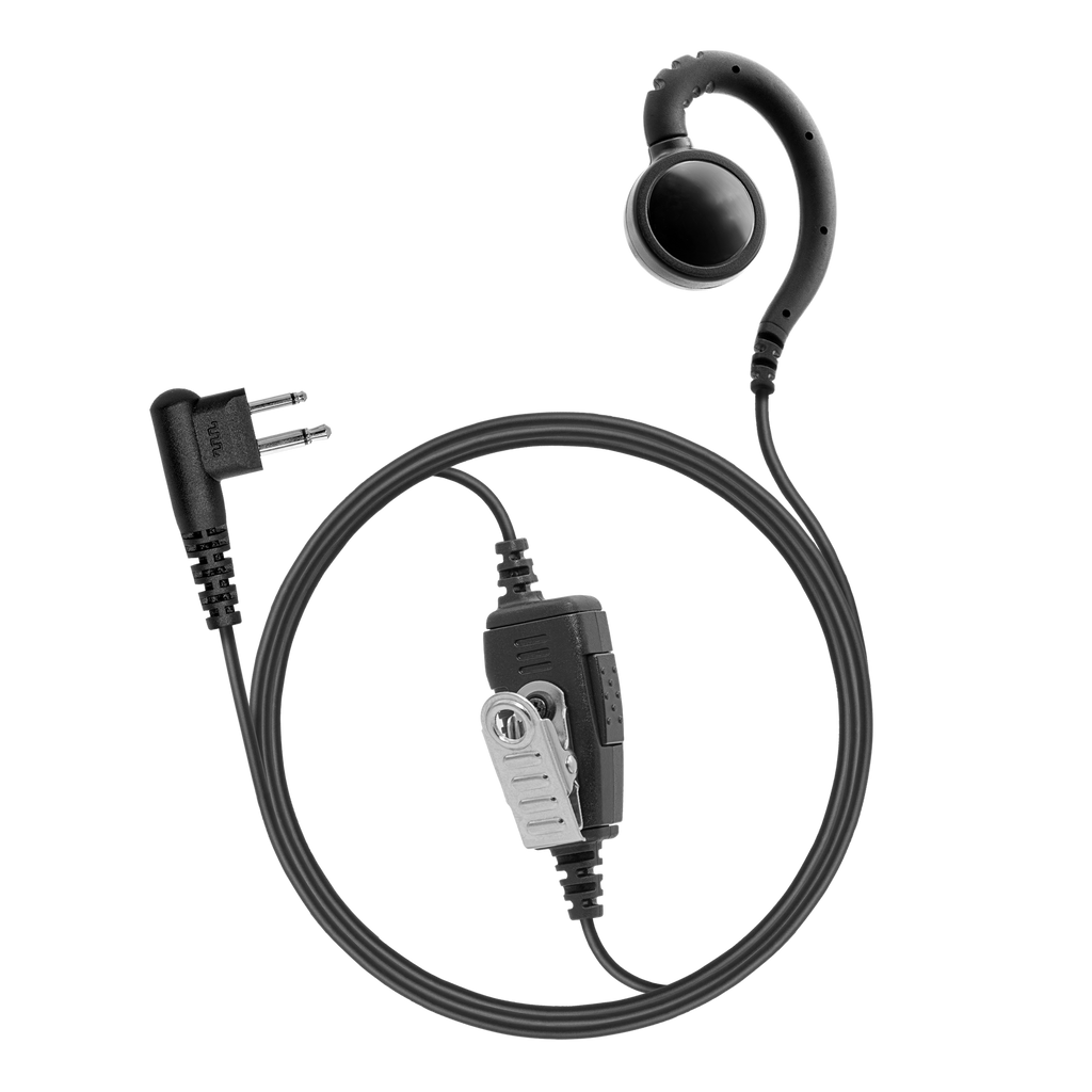 1-Wire Swivel Earpiece with Inline PTT and Mic