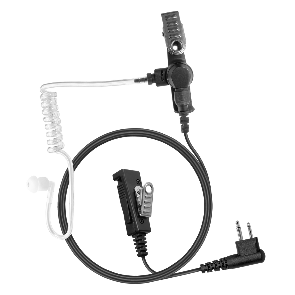2-Wire Acoustic Tube Earpiece with PTT and Mic